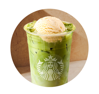冰淇淋球抹茶拿铁